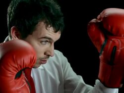 HD Super Slow-Mo: Business Boxing Stock Footage