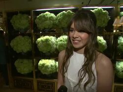 INTERVIEW - Hailee Steinfeld on what she's wearing,  what she thinks of the store and her style mantra at Tory Burch Rodeo Drive Flagship Opening at Tory Burch on 2014-01-14 in Beverly Hills, California. Stock Footage