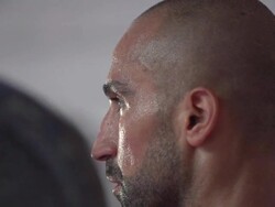 Man doing barbell push press and CrossFit workout at the gym.  - Slow Motion - 1920x1080 - filmed at 200 fps Stock Footage