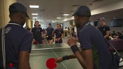 Wimbledon Ball Boys and Girls Playing Table Tennis News Clip