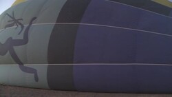 A hot air balloon prepares to take off. Stock Footage