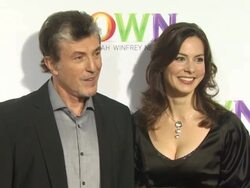 Randall Sullivan, Indre Vlskontas at the OWN: Oprah Winfrey Network Launch Cocktail Reception For The Television Critics Association Winter Press Tour at Pasadena CA. (Footage by WireImage Video/GettyImages) Stock Footage