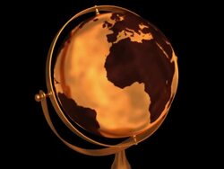 Globe on stand 01 Stock Footage