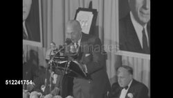 Harry Warner speaks at Motion Picture Pioneers 12th Annual Dinner in 1951 News Clip