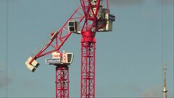 Cranes working on London building sites News Clip