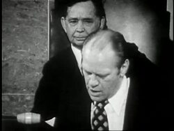 Vice President Gerald Ford delivers his acceptance speech on December 6, 1973. News Clip