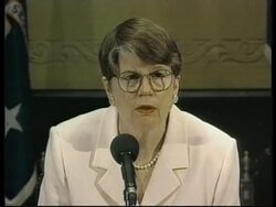 USA: JANET RENO CHINESE ESPIONAGE PRESS BRIEFING News Clip