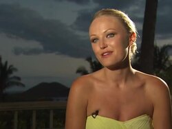 INTERVIEW: Malin Akerman on rumors she's attached to The Avengers at the 2010 Maui Film Festival - Interviews with cast of Happythankyoumoreplease at Wailea HI. (Footage by WireImage Video/GettyImages) Stock Footage