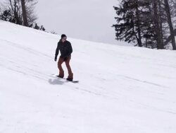 HD: Super Slo-Mo Shot of Snowboarder at Extreme Jump Stock Footage