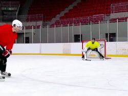 HD: Super Slo-Mo Shot of Young Player Shooting at Goal Stock Footage