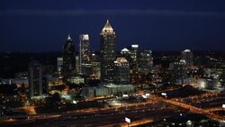 Midtown Atlanta skyline, Georgia, United States of America Stock Footage