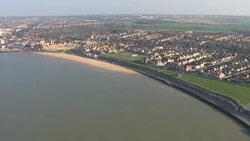 Aerials over Margate coastline News Clip