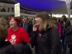 Welfare Cuts Protest at Kings Cross Station News Clip
