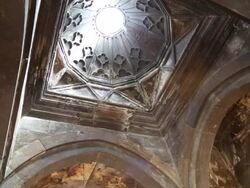 Saghmosavank monastery, interior view of the church Stock Footage