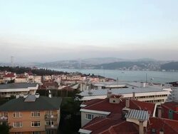 WS PAN Cityscape with bridge / Istanbul, Turkey Stock Footage