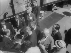 President Lyndon B. Johnson tour visits NY and VT Stock Footage