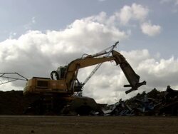 MS Crane picking some debris / Tacoma, Washington, United States Stock Footage