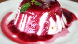 4K Panna cotta dessert Stock Footage