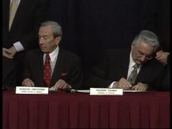 USA - Croat/Muslim Federation Accord In Dayton News Clip