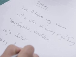 Medical clinic in rural Laos Stock Footage