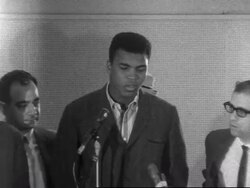 Cassius Clay Tells Newsmen How He Took Title From Sonny Liston (A) News Clip