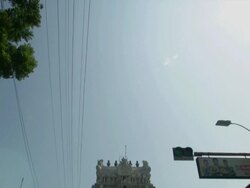 Tilt down rameshwaram temple tamil nadu Stock Footage