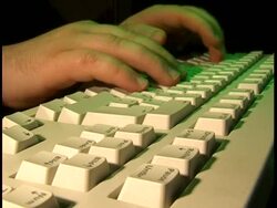typing on keyboard. Stock Footage
