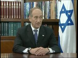 EXCLUSIVE AP interview with Israeli PM Olmert on ongoing conflict News Clip