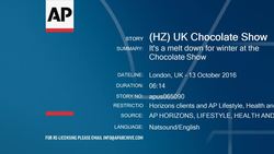 It's a melt down for winter at the Chocolate Show News Clip