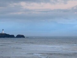 Yaquina Head lighthouse Stock Footage