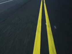 HD: Double yellow line Stock Footage