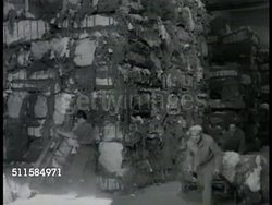 Bales of cotton grain at docks Instructional Video