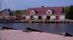 Static shot of docks by the water Stock Footage
