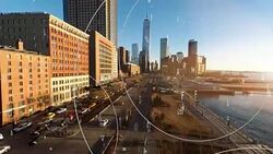 digital data stream symbolizing global business network. financial economy growth concept background Stock Footage