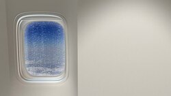 Airplane window Stock Footage