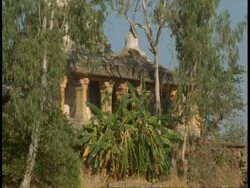 WA Hindu temple in jungle, Bandhavgarh National Park, India Stock Footage