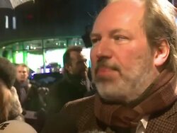 INTERVIEW: Hans Zimmer on how he came up with the idea for the film score, his road trip with Guy Ritche at the Sherlock Holmes: A Game Of Shadows: European Premiere at Empire Leicester Square on December 08, 2011 in London, England Stock Footage