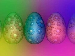 (Loop) Spinning Easter Eggs Stock Footage