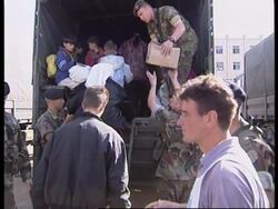 ALBANIA: PRESSURE ON UNHCR TO MOVE REFUGEES News Clip