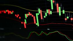 Stock market graph and tecnical analysis stock Stock Footage