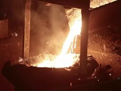 Metal industry-Molten Steel Stock Footage