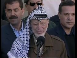 Arafat comments following talks with Egyptian envoy News Clip