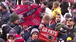Several thousand fans gathered at City Hall Plaza in Boston to give the New England Patriots a raucous send-off to the Super Bowl. (Jan. 26) News Clip