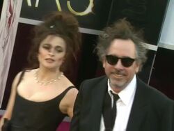 Helena Bonham Carter, Tim Burton at 85th Annual Academy Awards - Arrivals Stock Footage