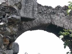 Ruins of ancient archway Stock Footage