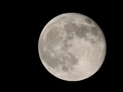 Large Full Moon Moving Right with Crater Detail Stock Footage