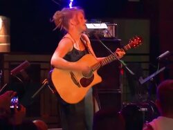 PERFORMANCE: Crystal Bowersox at the Heidi Klum & Jamie Lee Curtis Join Children's Hospital Los Angeles For 5K Walk Street Party & Lighting Ceremony at Los Angeles CA. (Footage by WireImage Video/GettyImages) Stock Footage