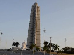 Havana capitol city of Cuba the Revolution Square that celebrates the Fidel Castro takeover monument with Jose Marti Stock Footage
