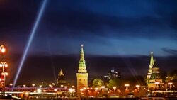 Moscow at night Stock Footage