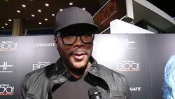 INTERVIEW - Tyler Perry on writing, directing, acting doing it all and what he loves best at Premiere Of Lionsgate's 'Boo! A Madea Halloween' Stock Footage